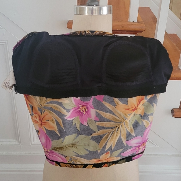 ROBBY LEN Tropical Swim Fashions Floral Tankini Size 10 - Picture 3 of 5